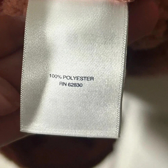 Lands End Sherpa Fleece Full Zip Up Womens Large Jacket Soft - Dark Rose Clay - Picture 8 of 10